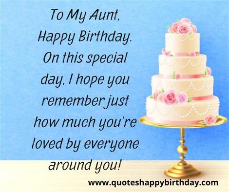 To My Aunt, Happy Birthday